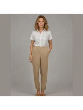 Chicos Slim Ankle Utility Pants Womens Size Small (0) Comfort Waist Luxe Beige